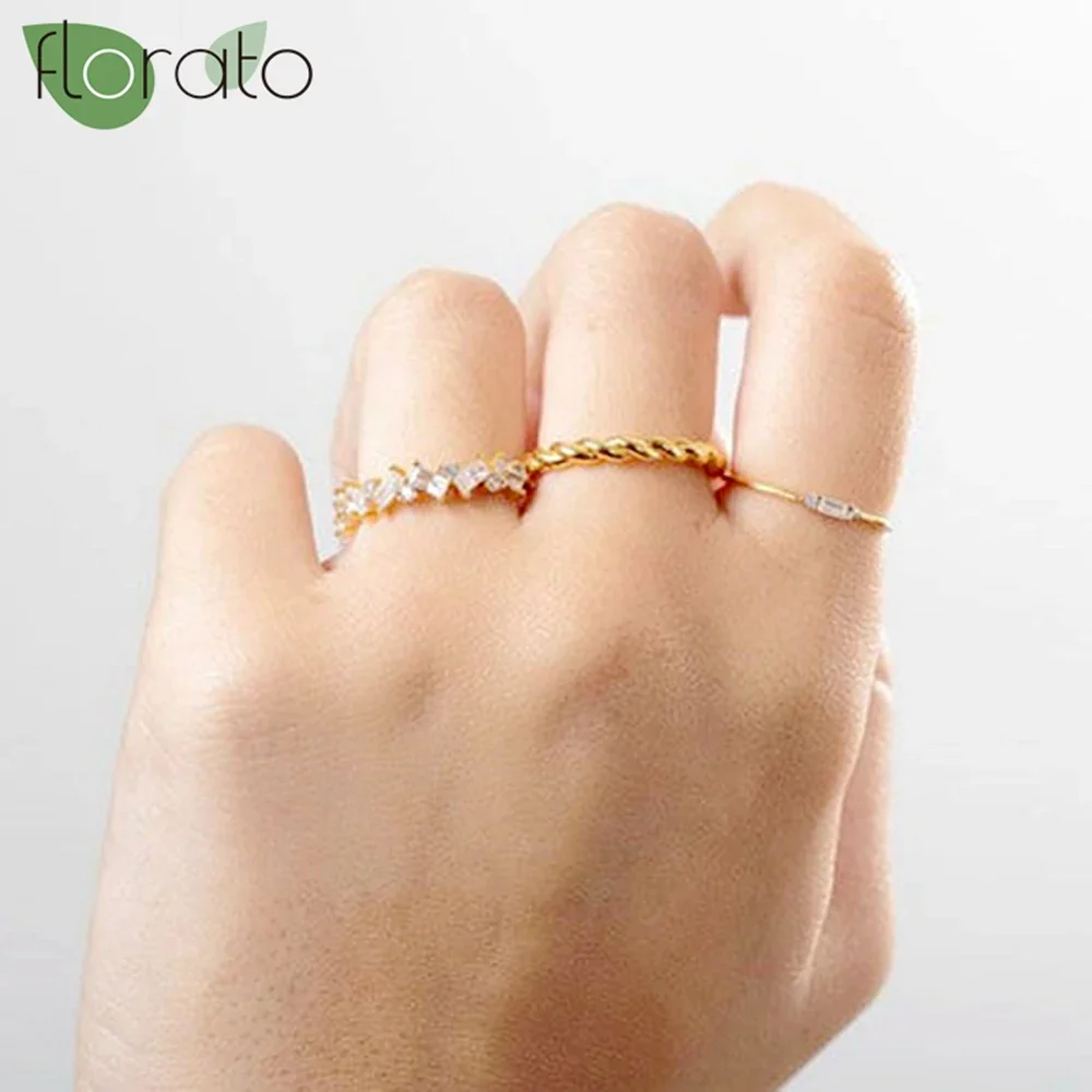 Women's Gold Plated Colorful Zircon Luxury Engagement Ring, Gift