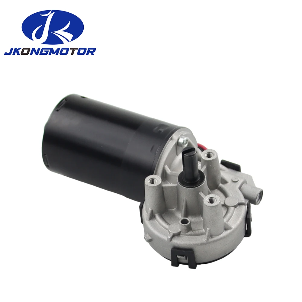 JKONGMOTOR 24V DC Worm Gear Brushed Motor 50W 45RPM High Torque 48Nm Gear Ratio 63:1 for Automatic Door Window Actuator