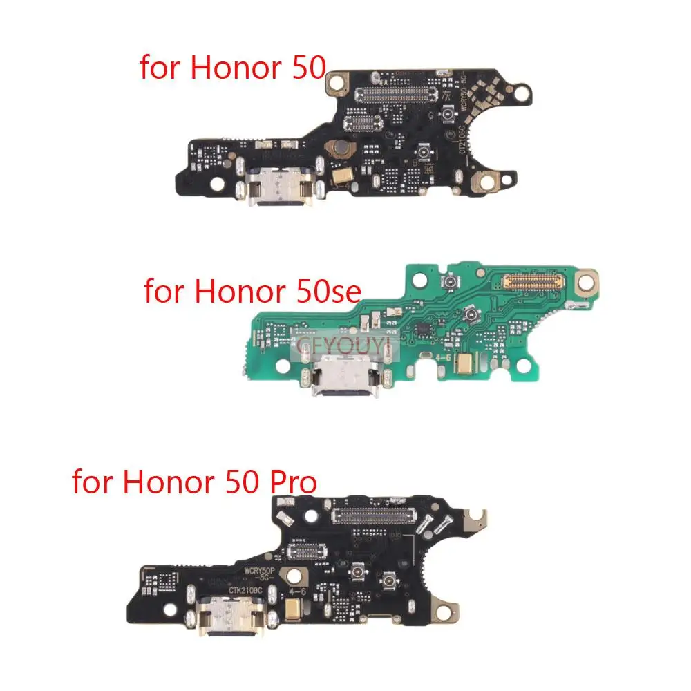

For Honor 50 50SE Lite Pro USB Charging Port Flex Cable No Fast Charging IC Charge Board Dock Connector Smartphone Repair Parts