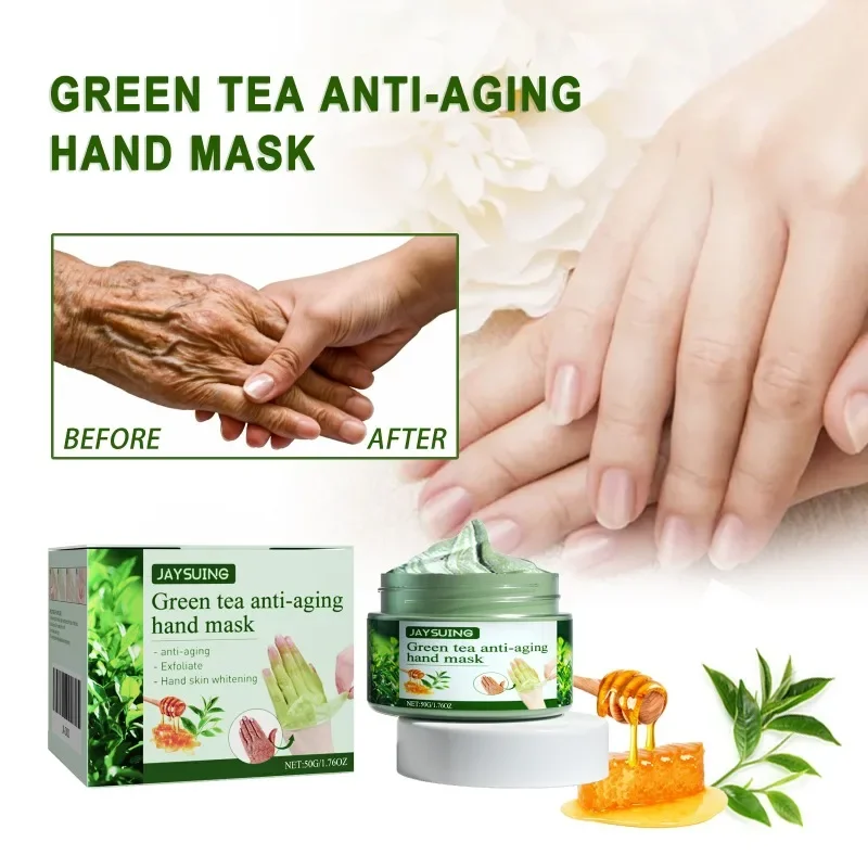 Green Tea Anti Aging Facial Mask Sets Anti-aging Moisturizing Repairing Anti Dry Winter Nourishing Hand Lotion Winter Product