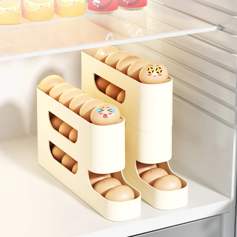 

Бытовой автоматический сменный яичный ролик, ящик для хранения, холодильник, утолщенная стойка для яиц, держатель для яиц