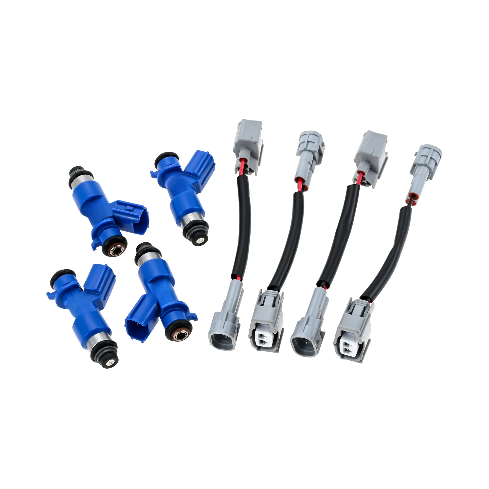 4Pcs Fuel Injectors with Wiring Harness 16450-RWC-A01 EWLKJ00429 Fit for Acura RDX for Honda 1996-2005 Honda  Civic 1.6L