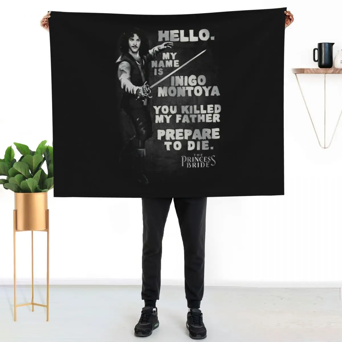 The Princess Bride Hello My Name is Inigo Montoya Throw Blanket Durable Warm Blanket for Daily Home Use