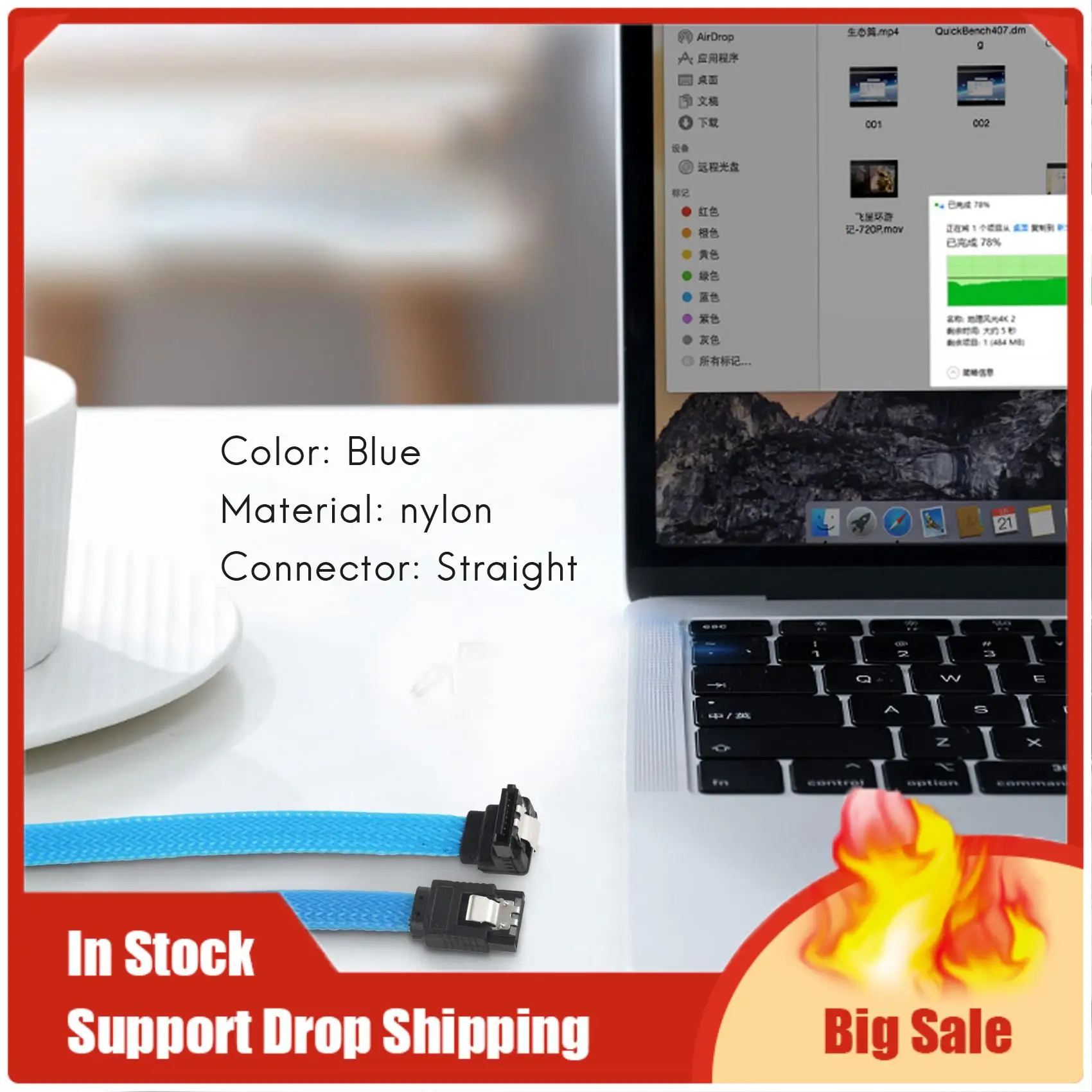 Лучшие предложения 50 см SATA 3.0 III SATA3 7-контактный кабель для передачи данных 6 Гбит/с SSD Кабели для передачи данных жесткого диска с нейлоновым рукавом Премиум-версия