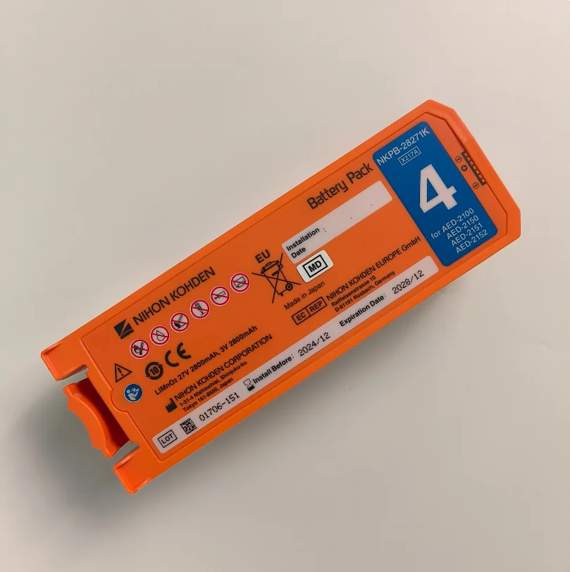 NIHON KOHDEN SB-212vk SB-214VK AED مزيل الرجفان AED-2100/2150/215/2152 بطارية 2/4 سنوات