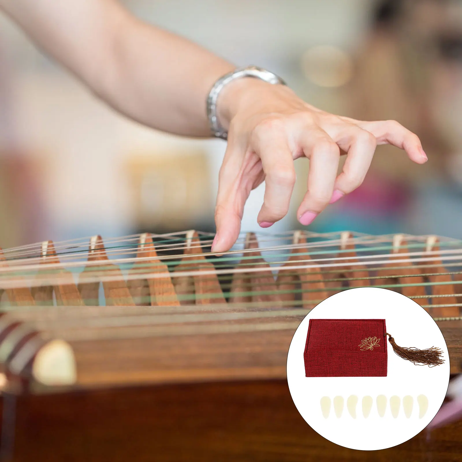 

Guzheng Nails Ergonomic Finger Picks Accessories for Beginners Practical Nylon Guitar Comfortable