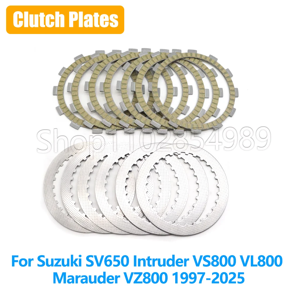 For Suzuki SV650 Intruder VS800 VL800 Marauder VZ800 1997-2025 SV 650 Motorcycle Clutch Friction Disc Plate Kit