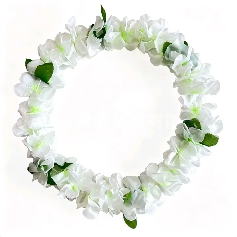 1/3/5pcs Flower Wreath Hawaii Garland Set Artificial Floral Neck Head Wrist Decor for Tropical Party Luau Birthday view 5
