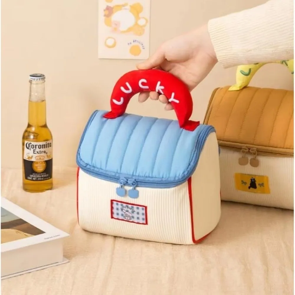 New House Shaped Cosmetic Bag Large Capacity Handheld Toiletry Bag Waterproof Makeup Bag Travel Storage