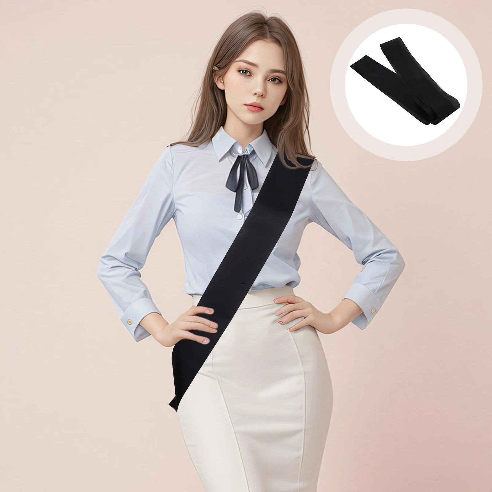 

Blank Satin Sash Smooth Satin Shoulder Strap for DIY Bridal Shower Graduation Wedding Prom Party Decoration