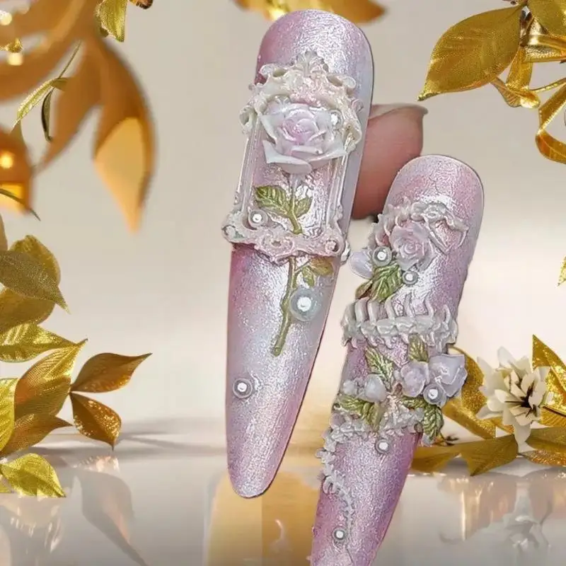 แม่พิมพ์ลายเล็บ 3 มิติ รูปโครงกระดูกสัตว์เลื้อยคลาน 1 ชิ้น อุปกรณ์เสริมสำหรับทำเล็บ DIY แม่แบบซิลิโคนสำหรับออกแบบเล็บสร้างสรรค์