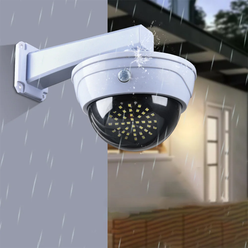 

Solar Rechargeable Simulation Lamp Fake Camera Light LED Sensor Outdoor Wall Lamp Pir Motion Theftproof