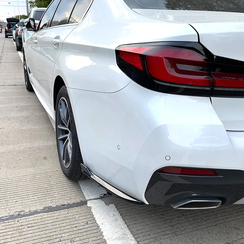 2x 2017 To Up For BMW 5 Series G30 M Sport M-Tech 525i 530i 540i Rear Bumper Splitter Canards Lip Spoiler Cover Corner By ABS
