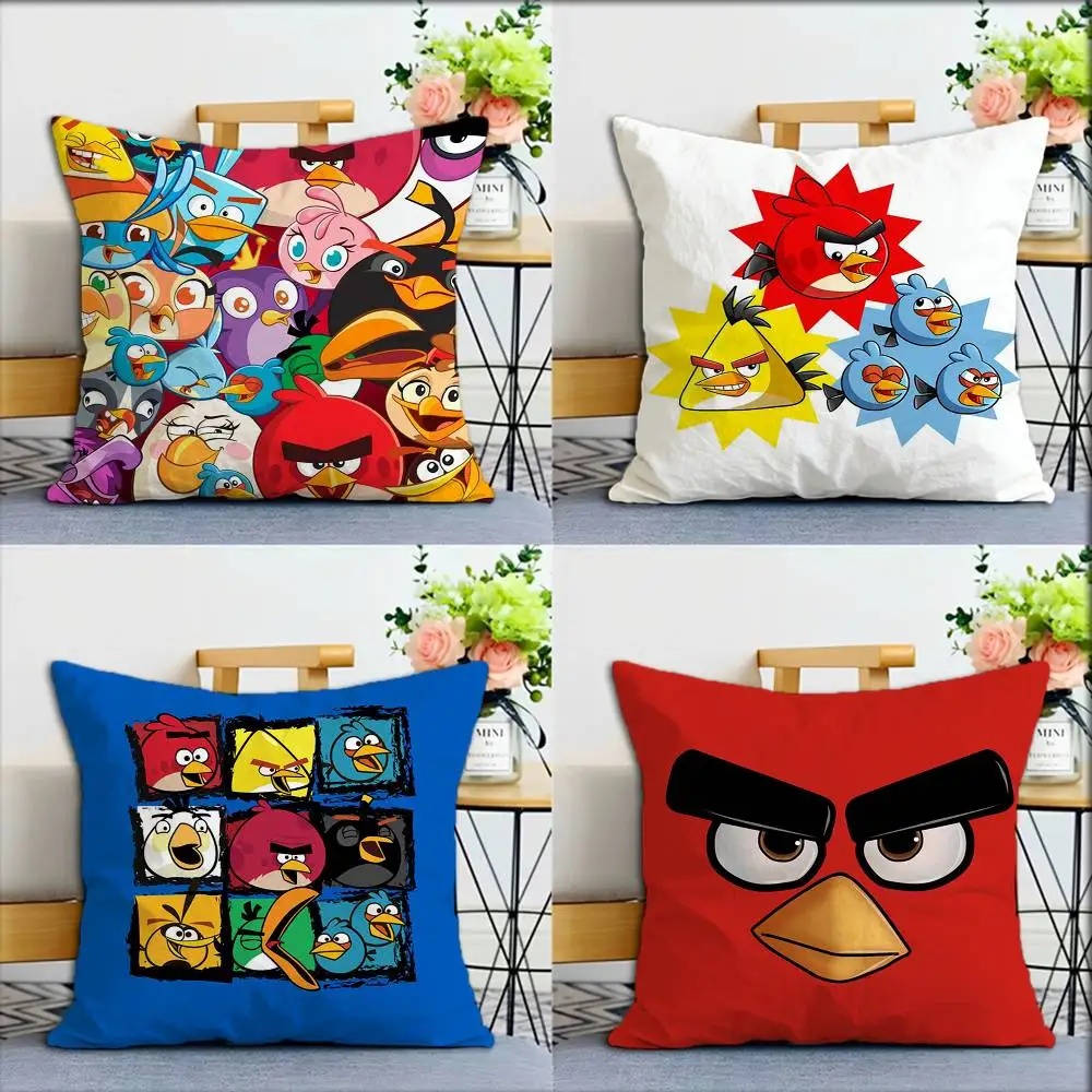 

A-Angry birds World Various Sizes Square Pillow Case For Car Home Bedchamber Decor