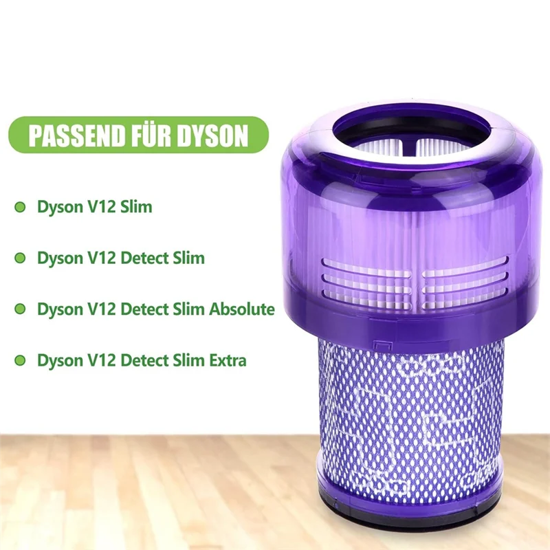 YCOC-For Dyson V12 Detect Slim Roller Brushes, Vacuum Cleaner Roll Floor Nozzle Accessories With HEPA Filter