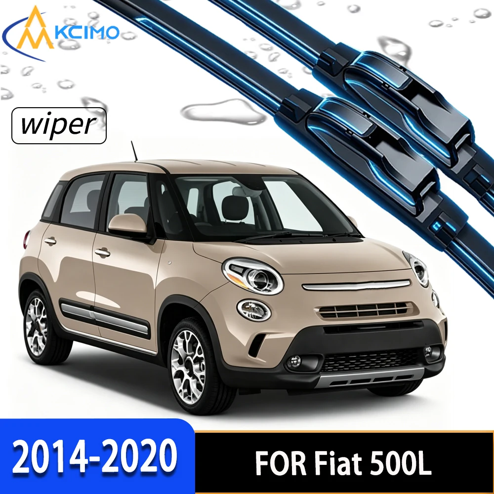 

High Performance Front Windscreen Wipers with Durable High-Density Rubber, Perfect Custom Fit for Fiat 500L 2014-2020