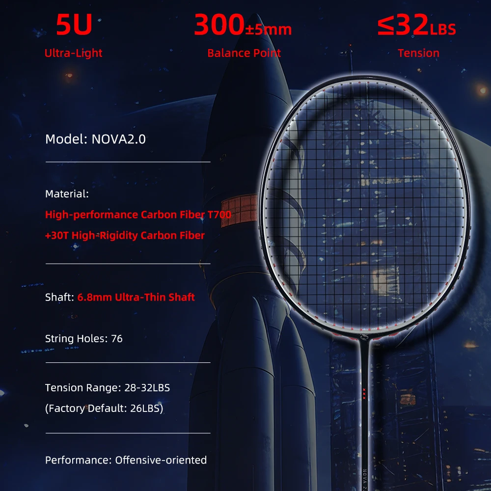 Raqueta de Bádminton 5U, Plate - Badminton Yonex String reseña y precio