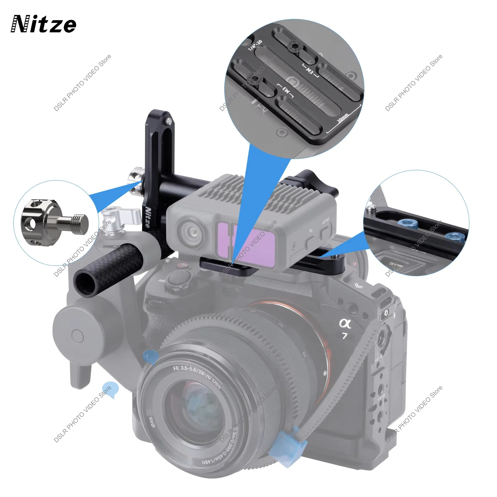 Nitze Mounting Kit for DJI Focus Pro LiDAR and DJI Focus Pro Motor