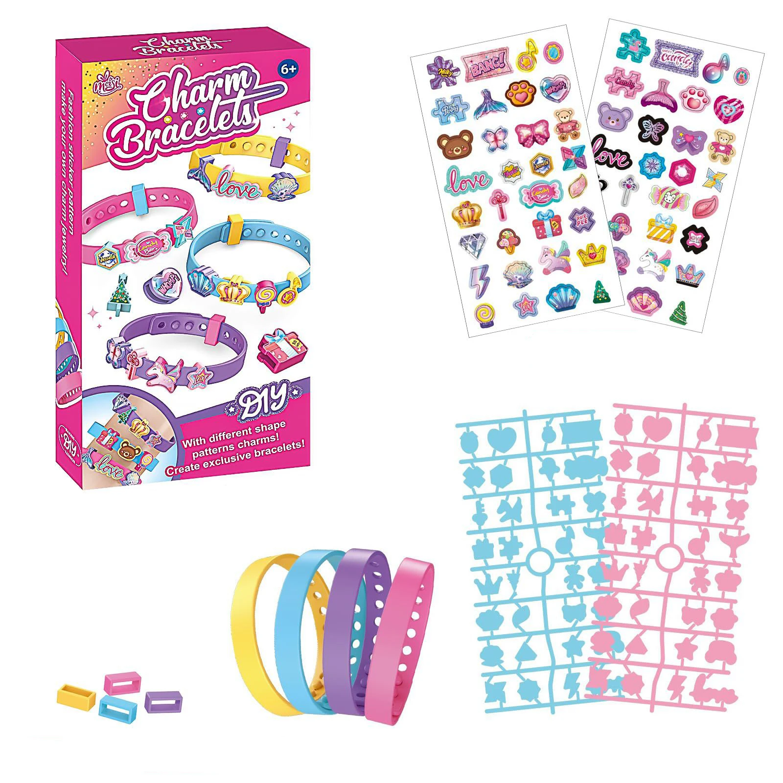 Divertimento regalo per cinturino da polso intrecciato a mano per ragazza con cinturino a forma di perline fai-da-te per bambini