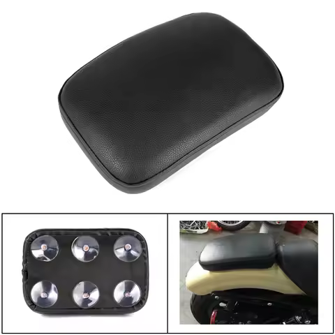 Motorcycle Rear Passenger Cushion 6 Suction Cups Pad Suction Seat For Harley Touring Sportster XL 883 1200 X48 Dyna Softail