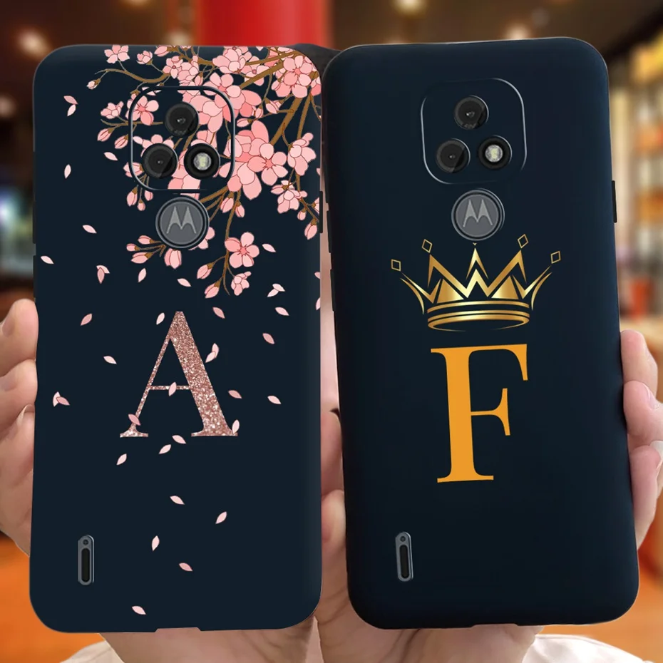 Luxury Letter Phone Case For Motorola Moto E7 E7i Power Moto E7 Plus 2020 Soft Black Silicon Cases For MOTOE7 E 7 7i Powe E7plus