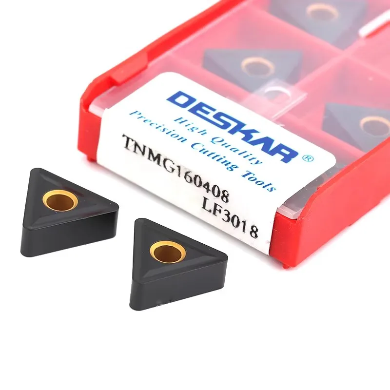 

10PCS TNMG160404 TNMG160408 TNMG160412 LF3018 Carbide Insert DESKAR CNC Lathe Cutter Tools External Turning Tool for Cast Iron
