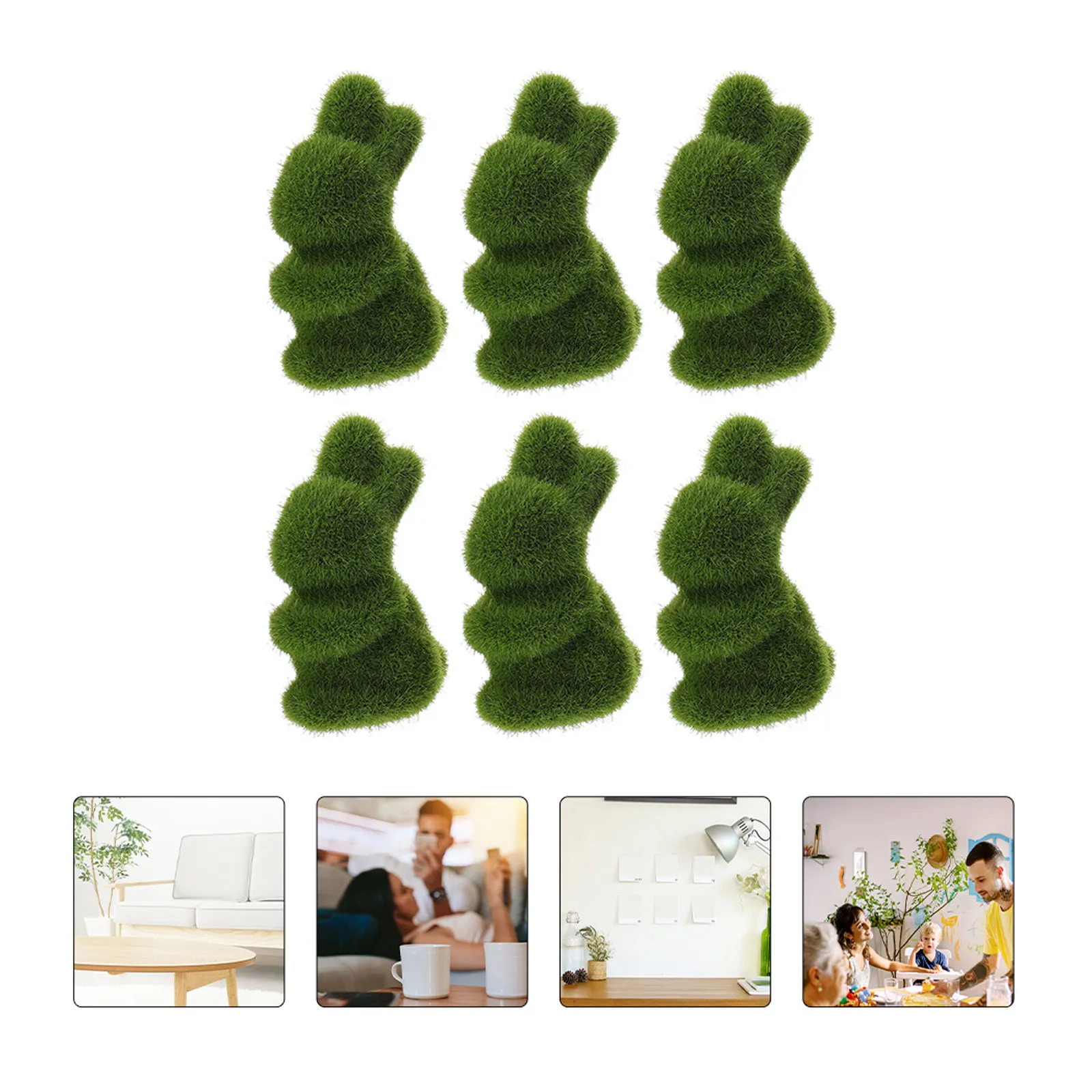 

Набор из 6 пасхальных декоративных кроликов-имитаций, милые украшения для дома и праздничных мероприятий