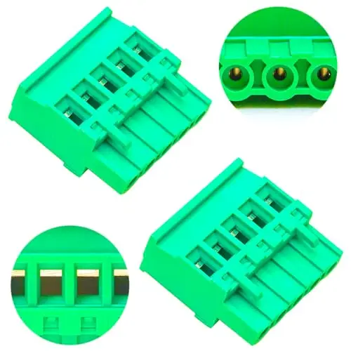 

5.0mm Phoenix Connector 5 Pin, Green PCB Screw Terminal Block Connector Screw Connection (2Pcs 5.0M-ZK-5P)