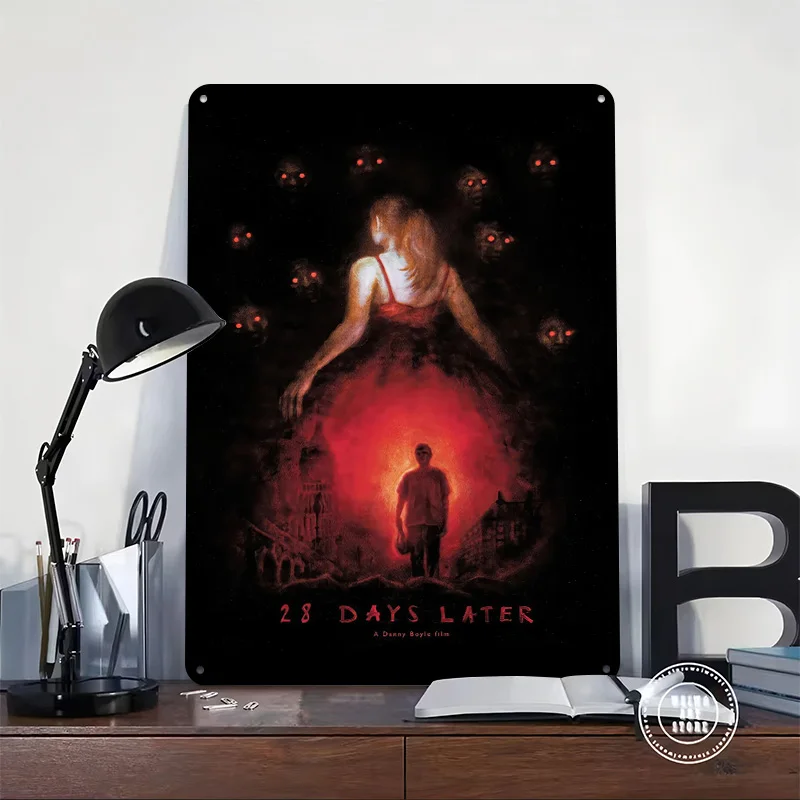 28 Days Later Movie 3D Texture Printed Poster Custom Vintage Metal Tin Plate Sign for Wall Art Office Decor Room Wand Deko Home