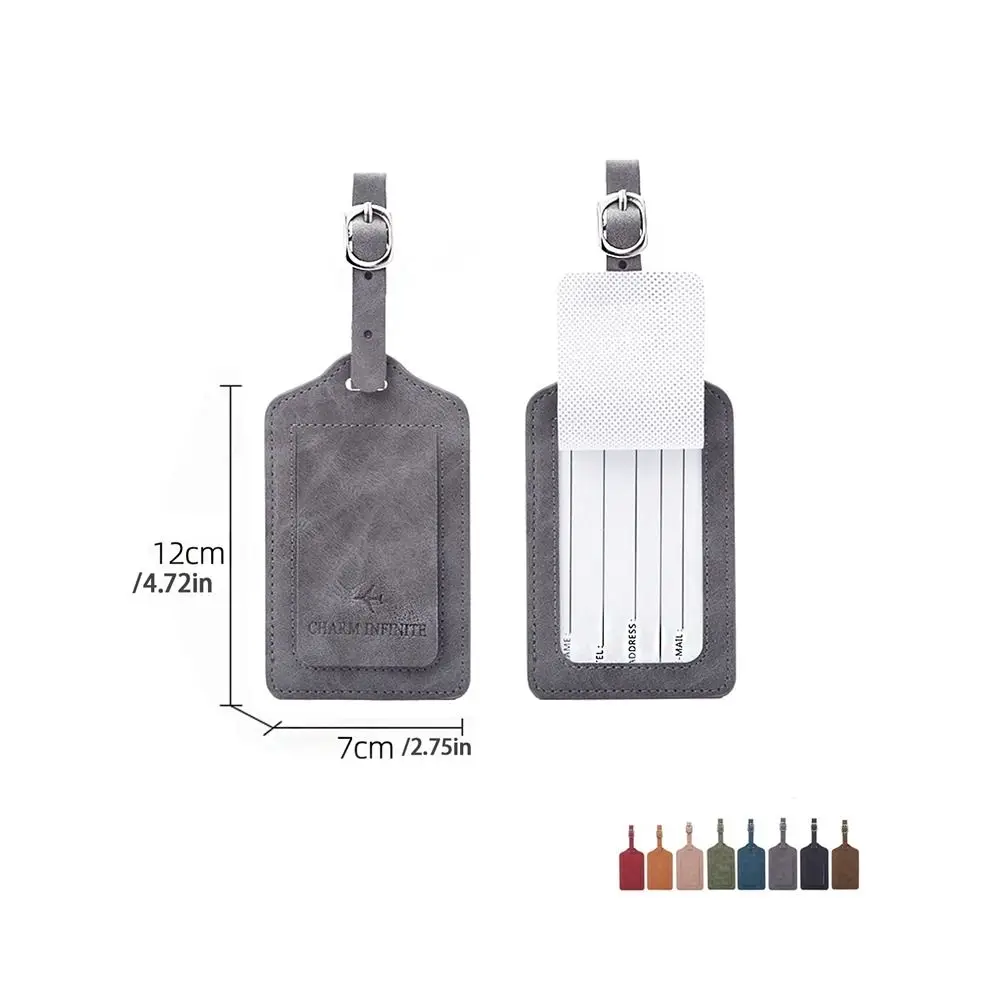 Address Suitcase Tag Handbag Label Holiday Travel PU Leather Airplane Suitcase Tag Travel Accessories Luggage Tag Boarding Pass