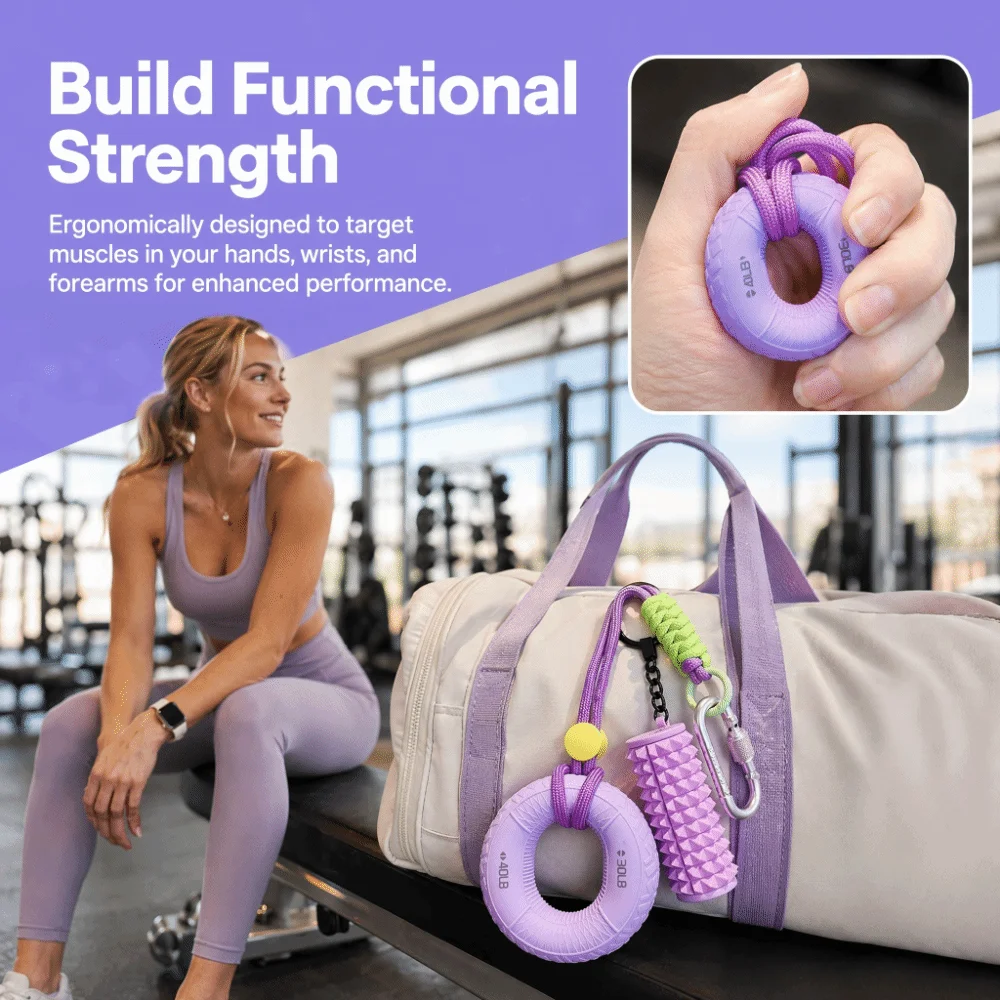 Silicone 10-60LB Hand Grip Keychain Portable Wrist Strength Grip Strength Trainer Pendant Double Power Grip Finger Correctors
