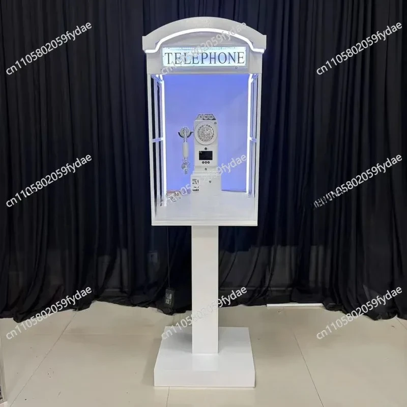 Vintage Phone Booth Message Booth, Wedding Photo Prop, Wedding Commemorative Voice Message Book Prop