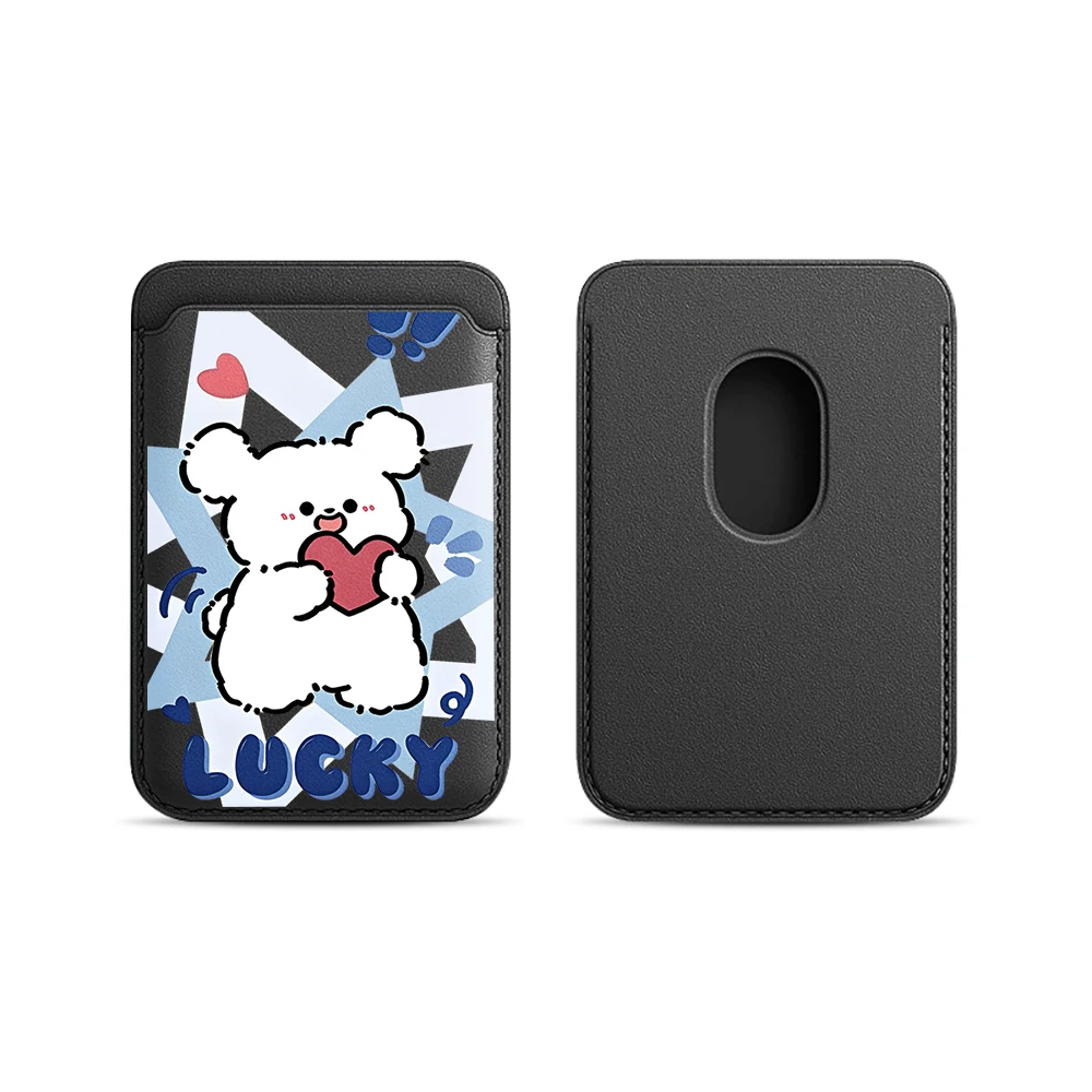 Lucky Puppy Leder-Kartenetui Handyhülle Kartenhalter für Magnetische Hülle Geeignet für alle iPhone Magsafe Karten-Handy-Rückseiten-Taschen – Detail 12