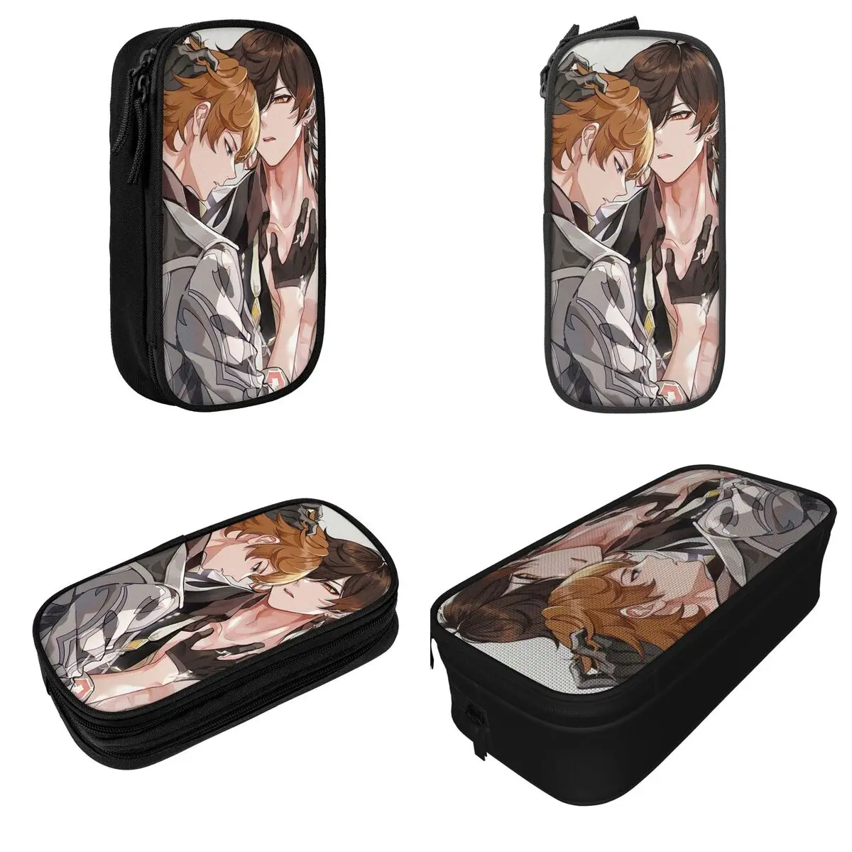 Zhongli Childe Pencil Case Genshin Impact Anime Pencil Box Pen Box for Student Large Storage Bag School Supplies Gift Stationery