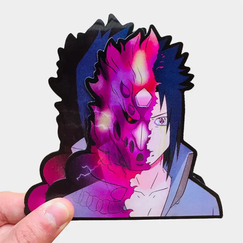 Naruto Anime Sasuke Susanoo 3D Motion Wallpaper Stickers Car Sticker Notebook Waterproof Decal Toy Wall Sticker Kids Toys