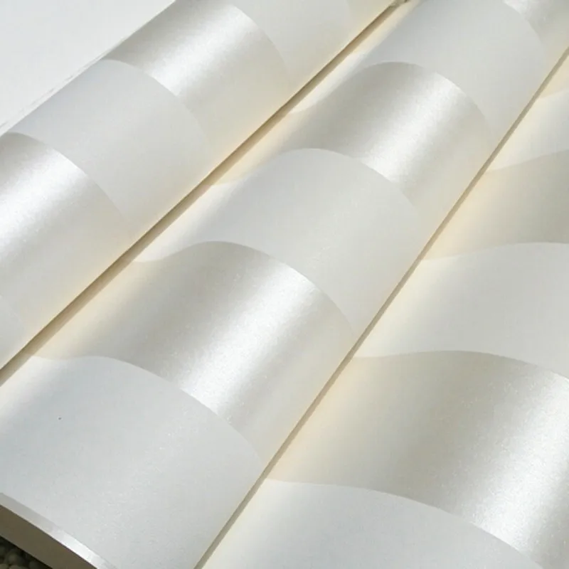 Wallpaper White Stripes Pearl Ray Modern Minimalist Horizontal Wallpaper Bedroom Living Room Background Wallpapers Home Decor