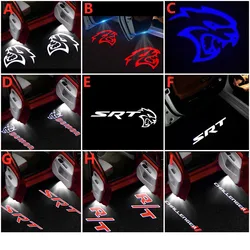 Led Car Door Emblem Lamp Projector Ghost Shadow Welcome Lights For Dodge Challenger SRT Demon Scat Pack Charger Car Accessories