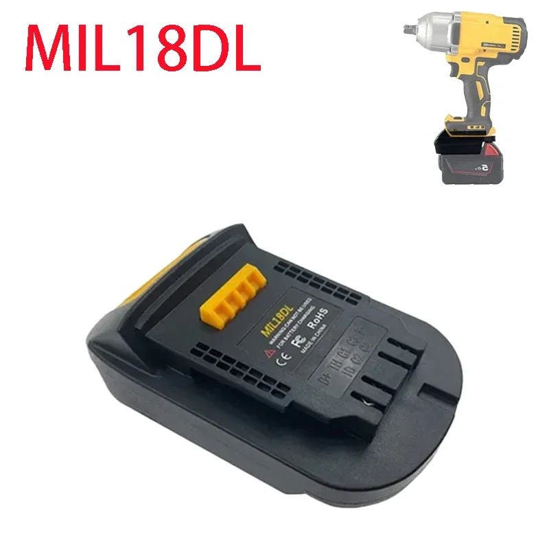 

For Milwaukee 18V Battery Convert To for Dewalt 18V 20V Battery Volt Power Supply Tool Adapter MIL18DL Battery Adapter Converter