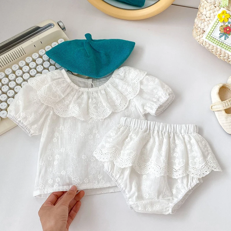 

Summer Infant Baby Girls Short Sleeve Pure Color T-shirt + Shorts Clothing Suit New Baby Girls Children Clothes Suit