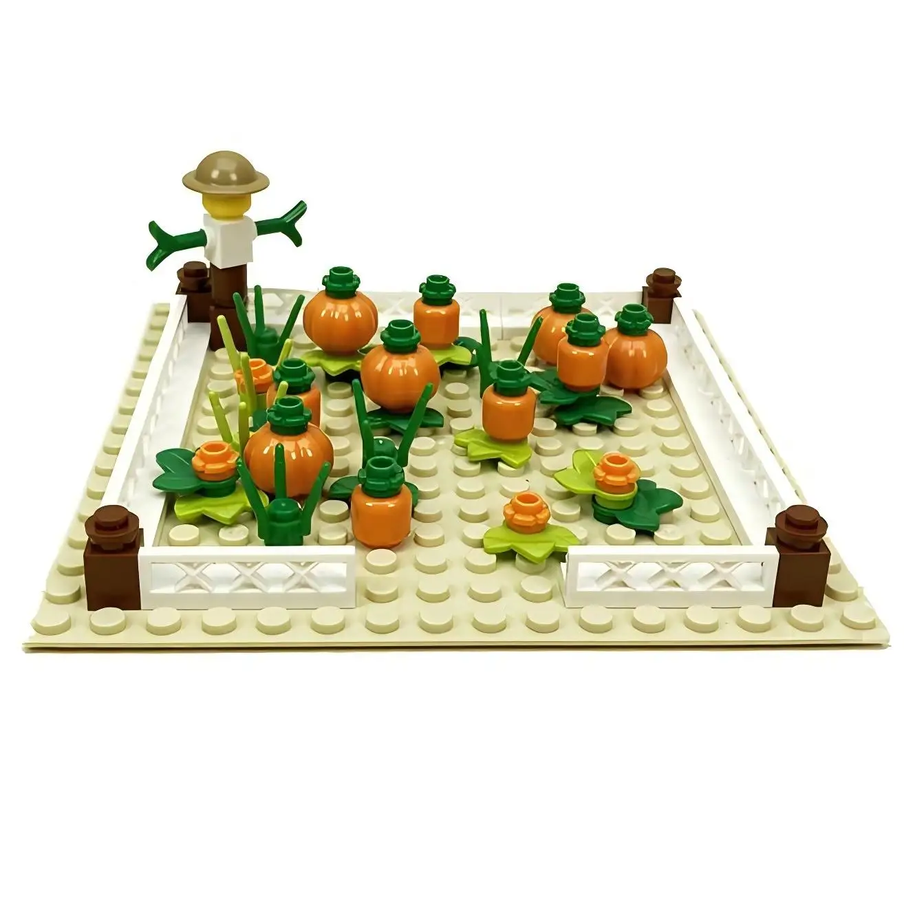 MOC Bricks modelo de decoración de granja, bloques de construcción de calabaza de tomate vegetal, juguete educativo para niños, juguetes de bloques de bricolaje, regalo de cumpleaños