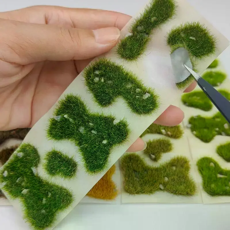 

1 Set Miniature Lawn Blocks Terrain Model Kit Static Model Grass Garden Blocks For Garden Architecture Diorama