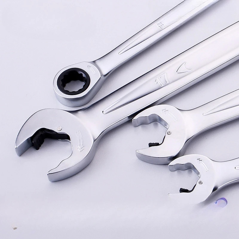 

Hexagonal open end ratchet wrench, dual-purpose oil pipe disassembly and quick wrench maintenance tool