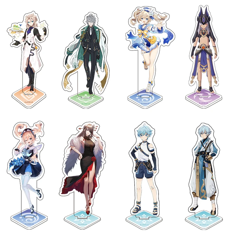 Customizable Genshin Impact Figure Anime Custom Acrylic Stand Model Albedo Figurine Alhaitham Barbara Beidou Chongyun Eula Figma