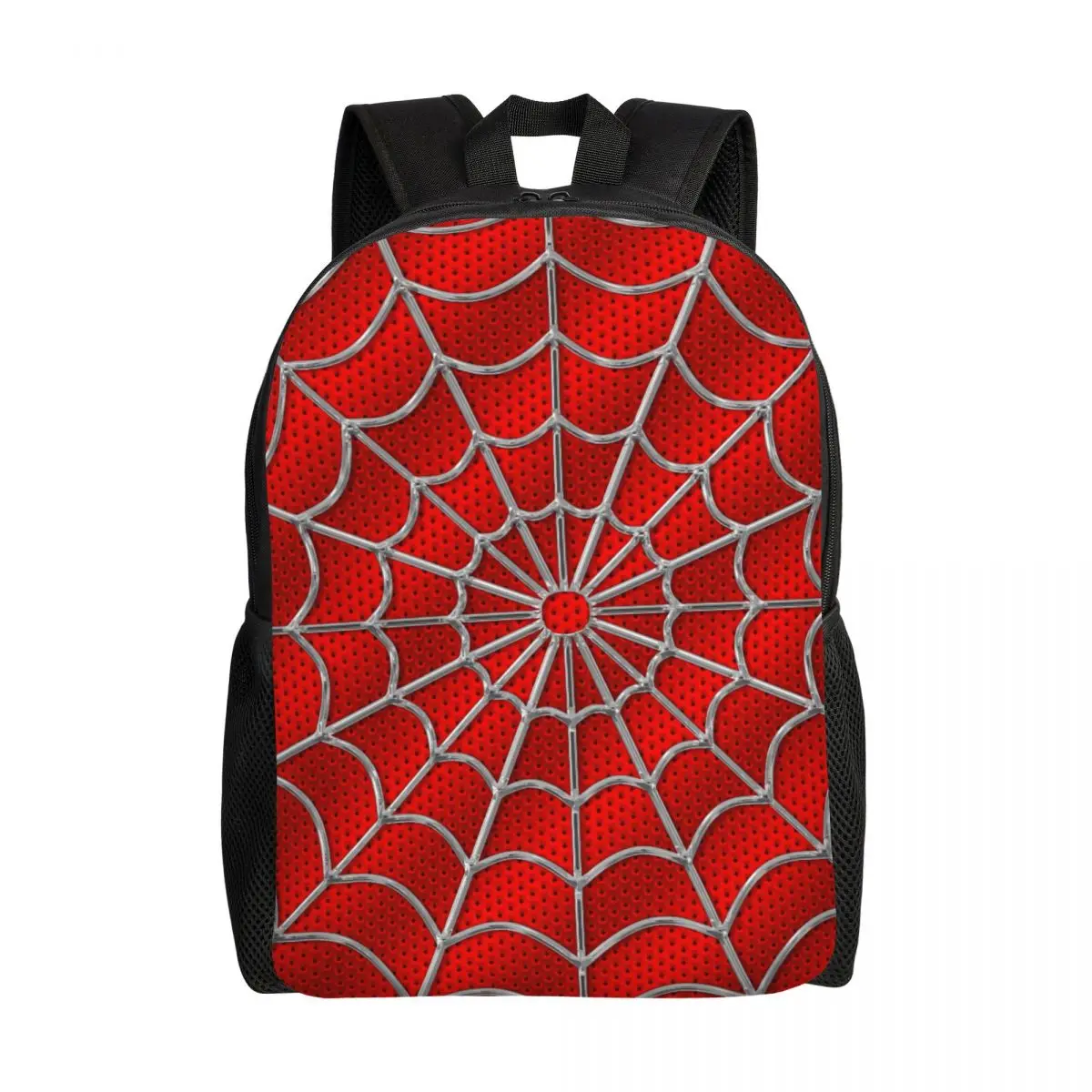 Custom Classic Red Spider Web Pattern Travel Backpack Men Women School Computer Bookbag College Student Daypack Bags