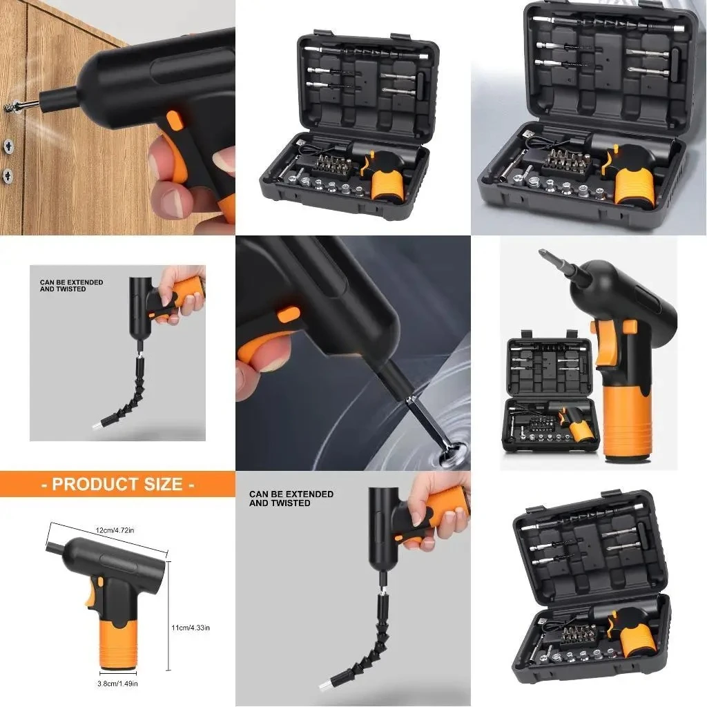 

Перезаряжаемая электрическая дрель для домашнего использования, удобный портативный инструмент с безопасностью для любителей DIY