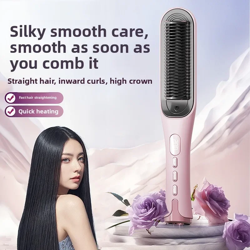 Bestseller New Hair Straightener Household Hair Straightener Negative Ion Perm LCD Display Multi-speed Temperature Control Curli