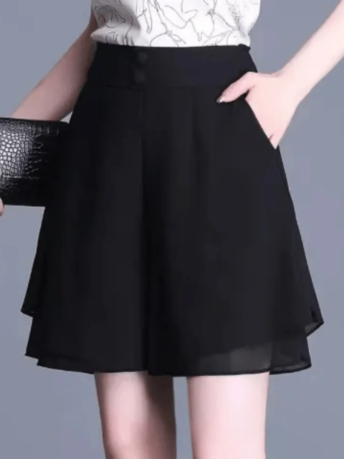 

Fashionable Casual Thin Short Pants Summer New Style Drapey plus Size Women's Clothing A-Line Skirt Pants Hip Concealing