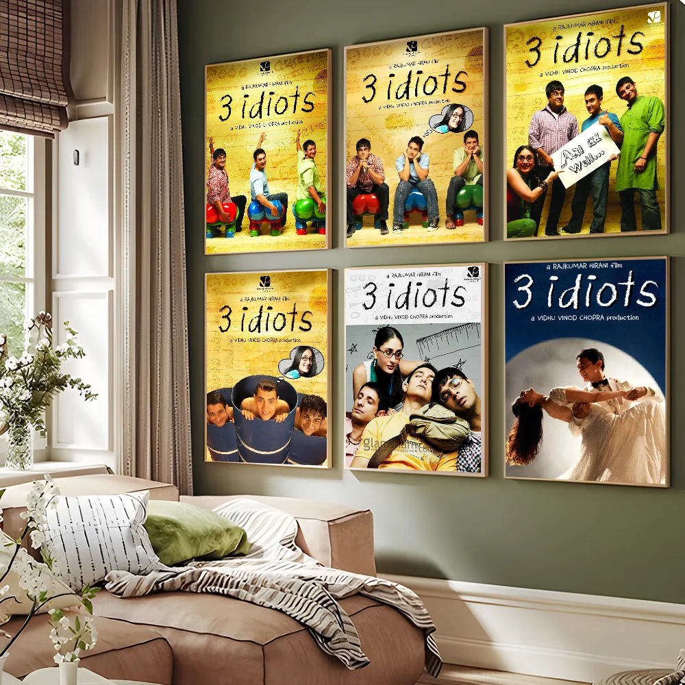 3 Idiots Classic Vintage Posters HD Quality Wall Art Retro Posters For Home Room Wall Decor