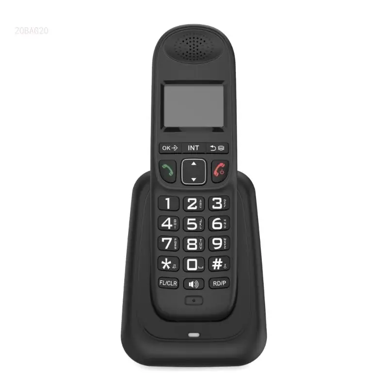 D1003 Digital Cordless Handheld Phone Large LCD for Business Offices Home Low Radiation Telephones 3Lines Display