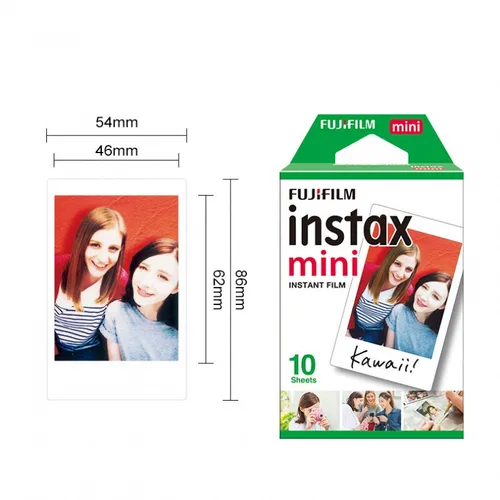 Imagen 2 del producto Fujifilm Instax Mini película borde blanco 10-100 hojas Instax Mini LiPlay 11 12 8 7s 70 90 SP-2 LINk cámara instantánea papel de película fotográfica